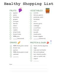 healthy food items list